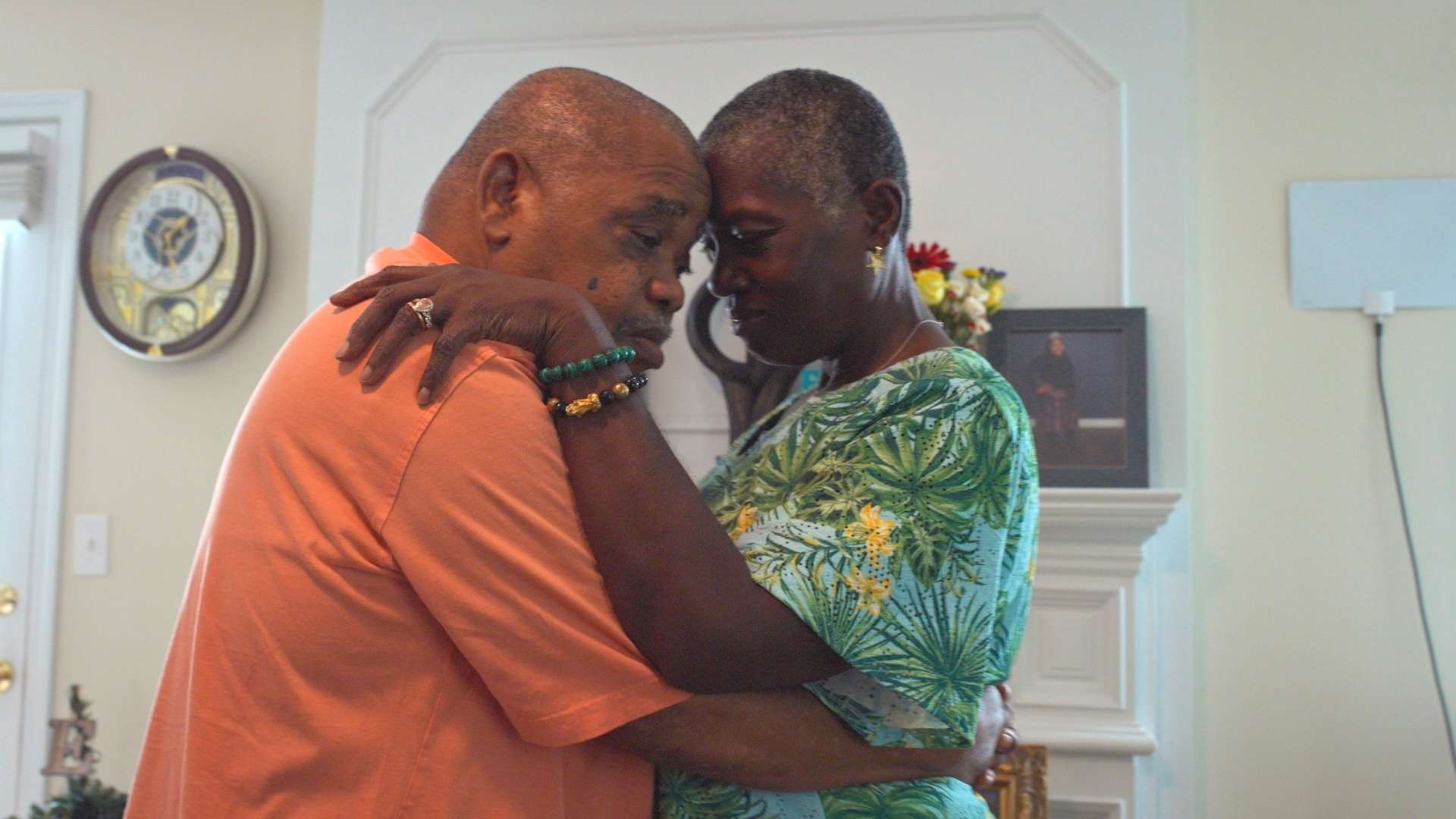 An older couple dances together in the documentary Caregiving