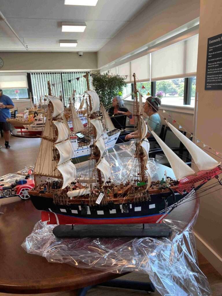 Model boats on display at Heritage House in Newburyport